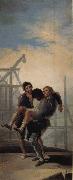 Francisco Goya Wounded Mason painting